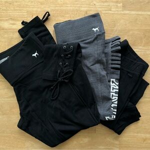 Set of 3 Pink Victoria’s Secret yoga pants.